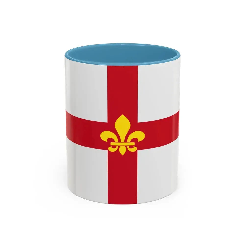 Flag of Lincoln UK - Accent Coffee Mug 11oz Light Blue - Go Mug Yourself