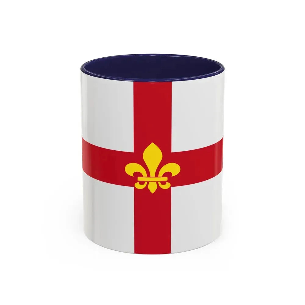 Flag of Lincoln UK - Accent Coffee Mug 11oz Navy - Go Mug Yourself