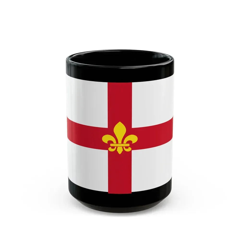 Flag of Lincoln UK - Black Coffee Mug 15oz - Go Mug Yourself