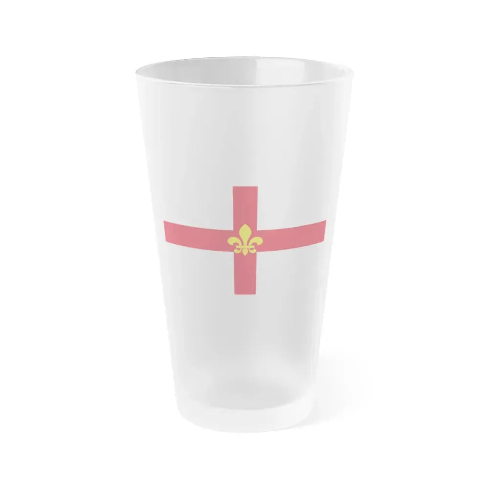 Flag of Lincoln UK - Frosted Pint Glass 16oz 16oz Frosted - Go Mug Yourself