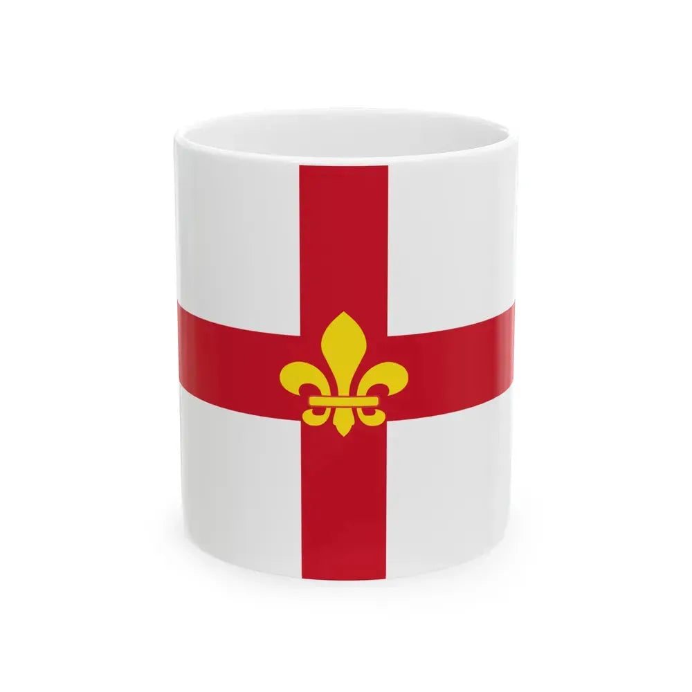 Flag of Lincoln UK - White Coffee Mug 11oz - Go Mug Yourself