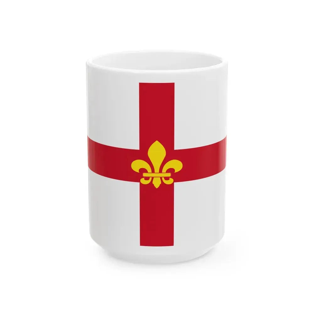 Flag of Lincoln UK - White Coffee Mug 15oz - Go Mug Yourself