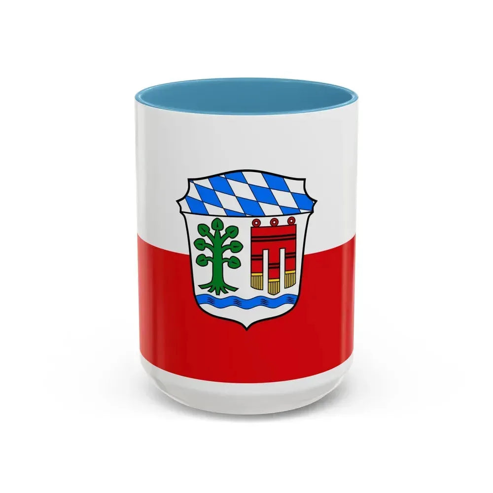 Flag of Lindau Germany - Accent Coffee Mug 15oz Light Blue - Go Mug Yourself
