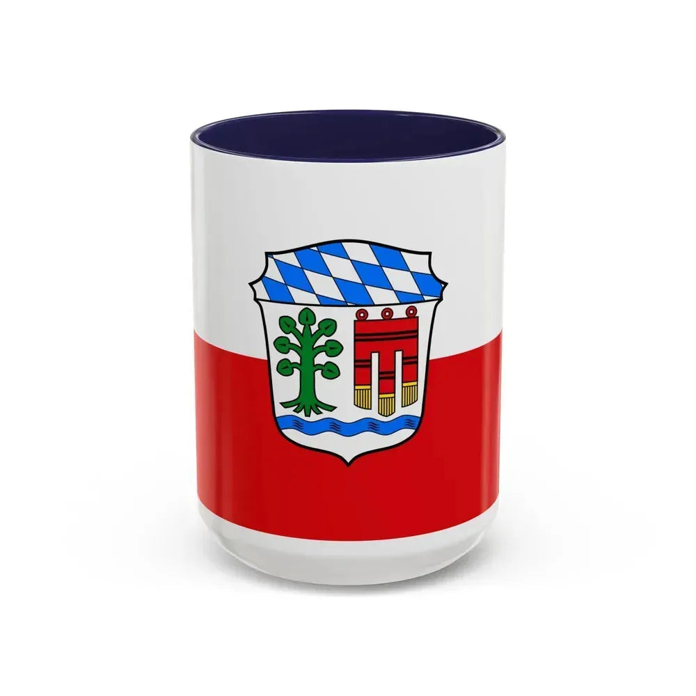 Flag of Lindau Germany - Accent Coffee Mug 15oz Navy - Go Mug Yourself
