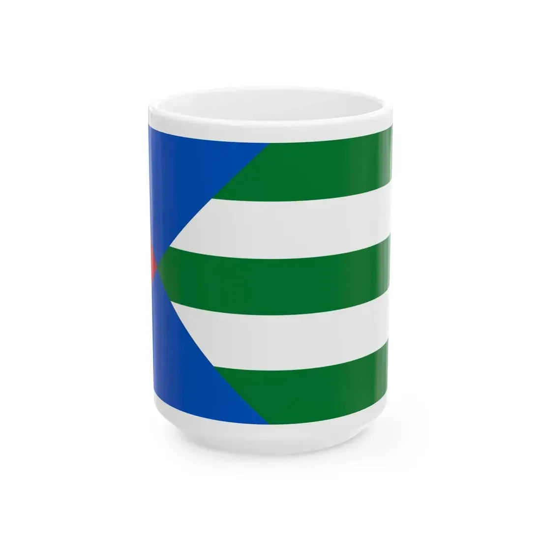Flag of Lipkovo Municipality North Macedonia (North Macedonia) White Coffee Mug 15oz - Go Mug Yourself