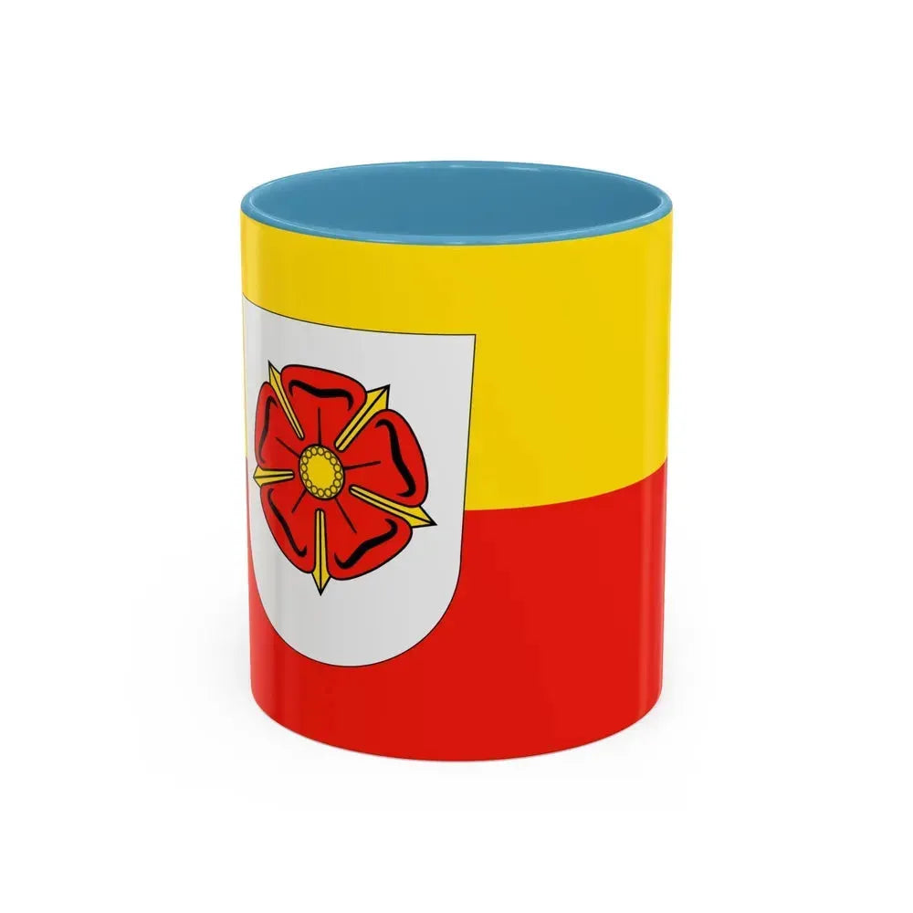 Flag of Lippe Germany - Accent Coffee Mug 11oz Light Blue - Go Mug Yourself
