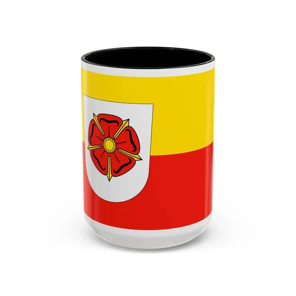 Flag of Lippe Germany - Accent Coffee Mug 15oz Black - Go Mug Yourself