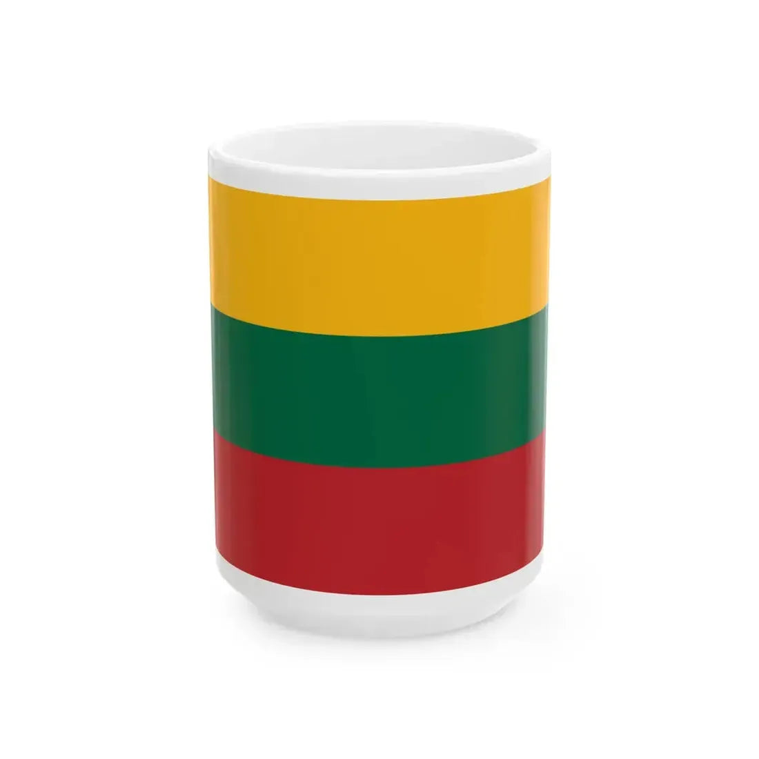 Flag of Lithuania 1988-2004 (Lithuania) White Coffee Mug 15oz - Go Mug Yourself