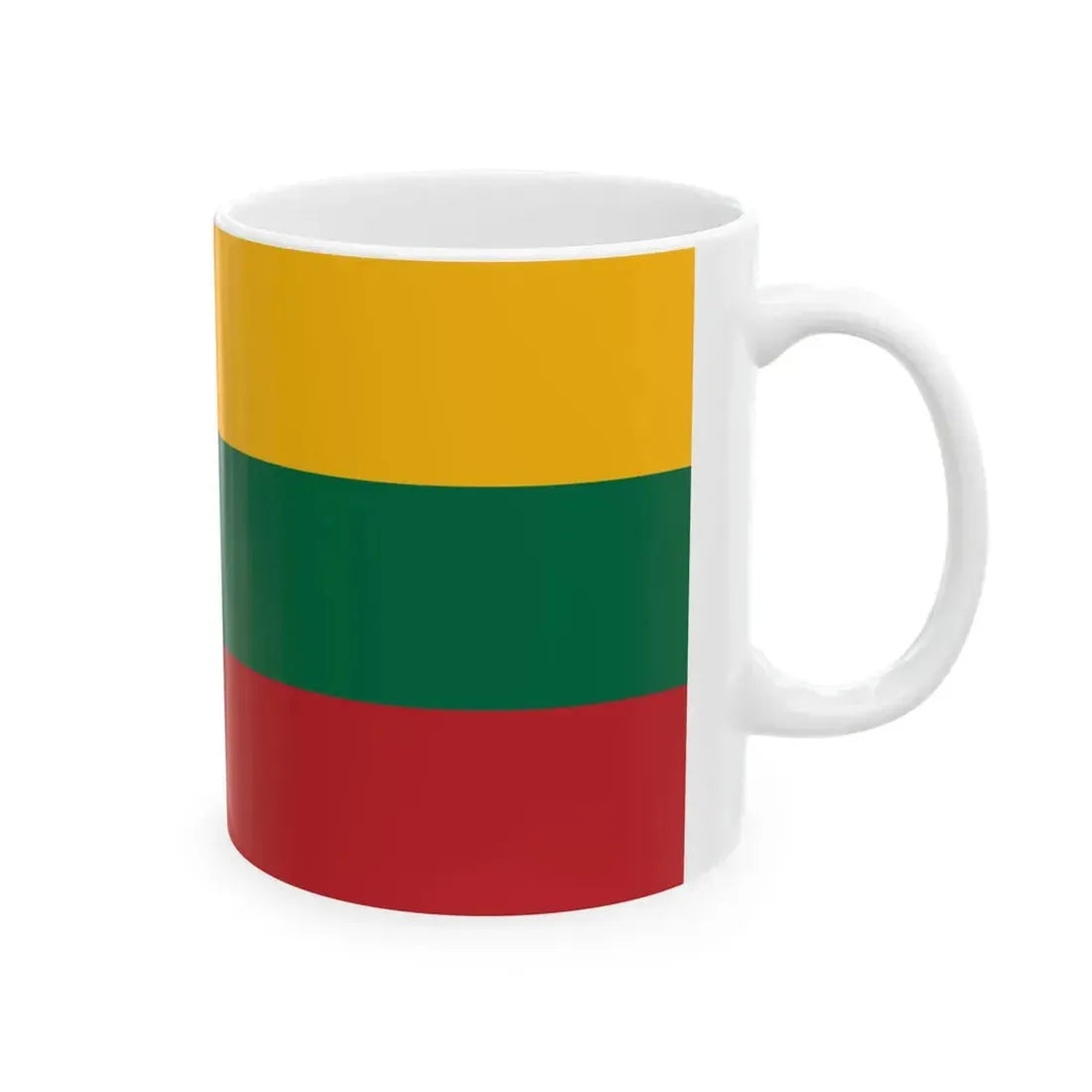 Flag of Lithuania 1988-2004 (Lithuania) White Coffee Mug - Go Mug Yourself