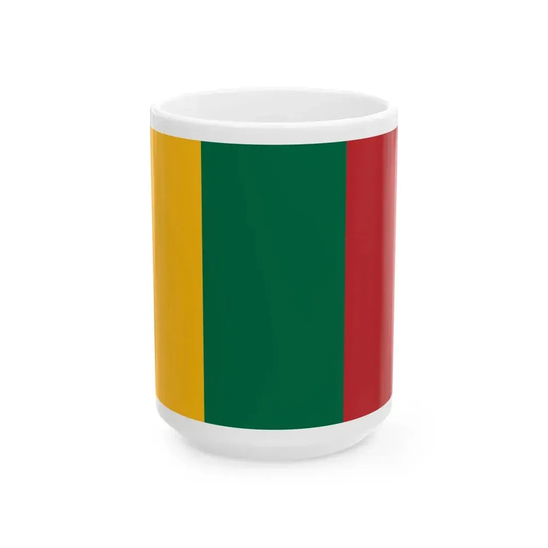 Flag of Lithuania colums (Lithuania) White Coffee Mug 15oz - Go Mug Yourself