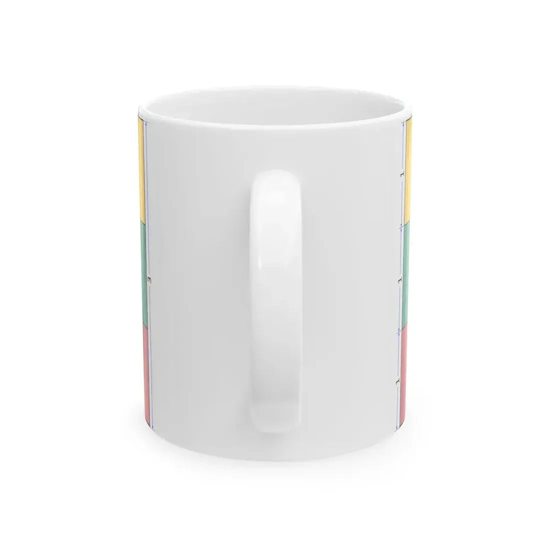 Flag of Lithuania construction sheet (Lithuania) White Coffee Mug - Go Mug Yourself