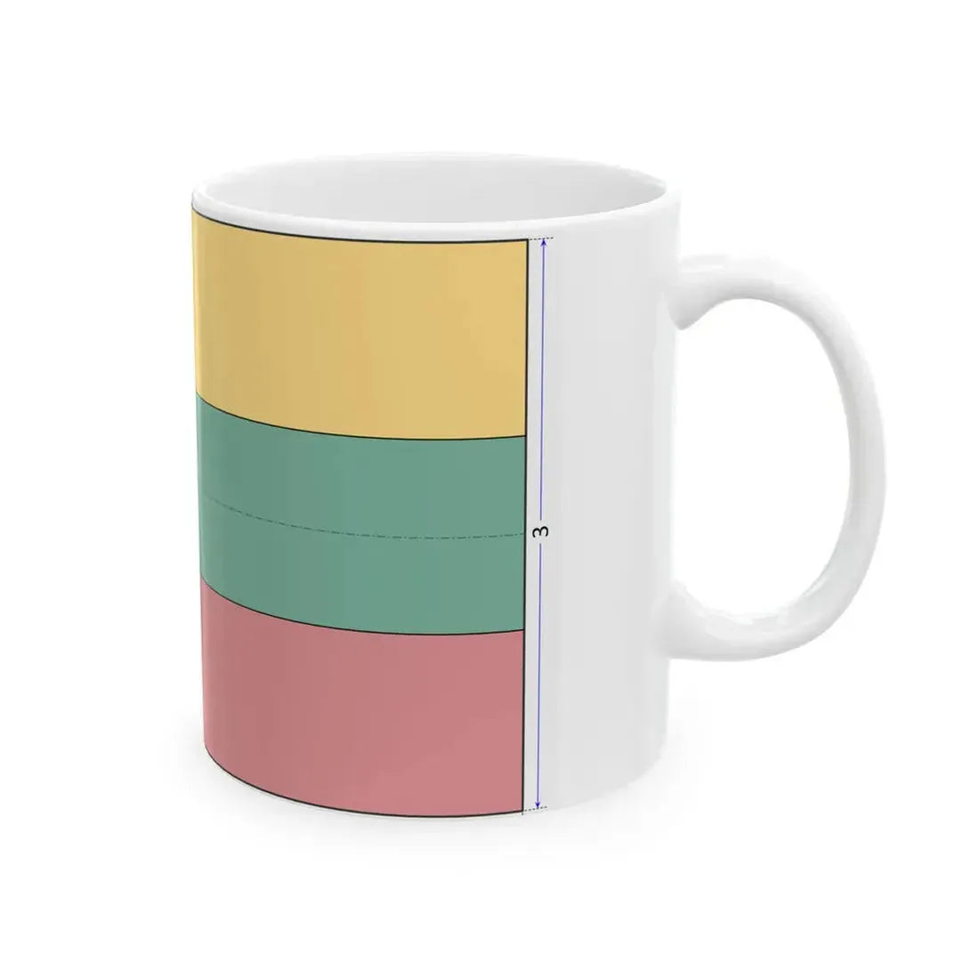 Flag of Lithuania construction sheet (Lithuania) White Coffee Mug - Go Mug Yourself