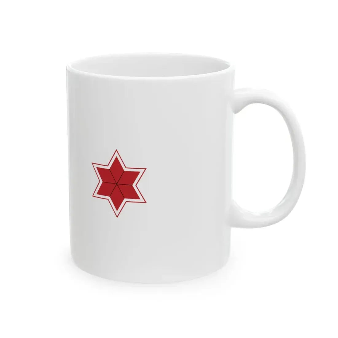 Flag of Lithuania Naval commander 1 star (Lithuania) White Coffee Mug - Go Mug Yourself