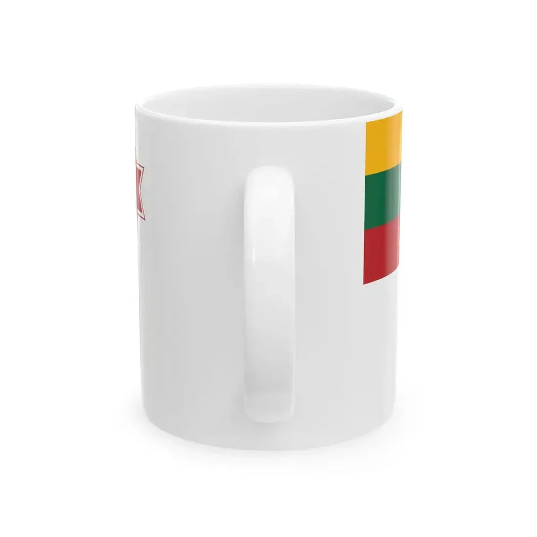 Flag of Lithuania Naval commander 2 stars (Lithuania) White Coffee Mug - Go Mug Yourself