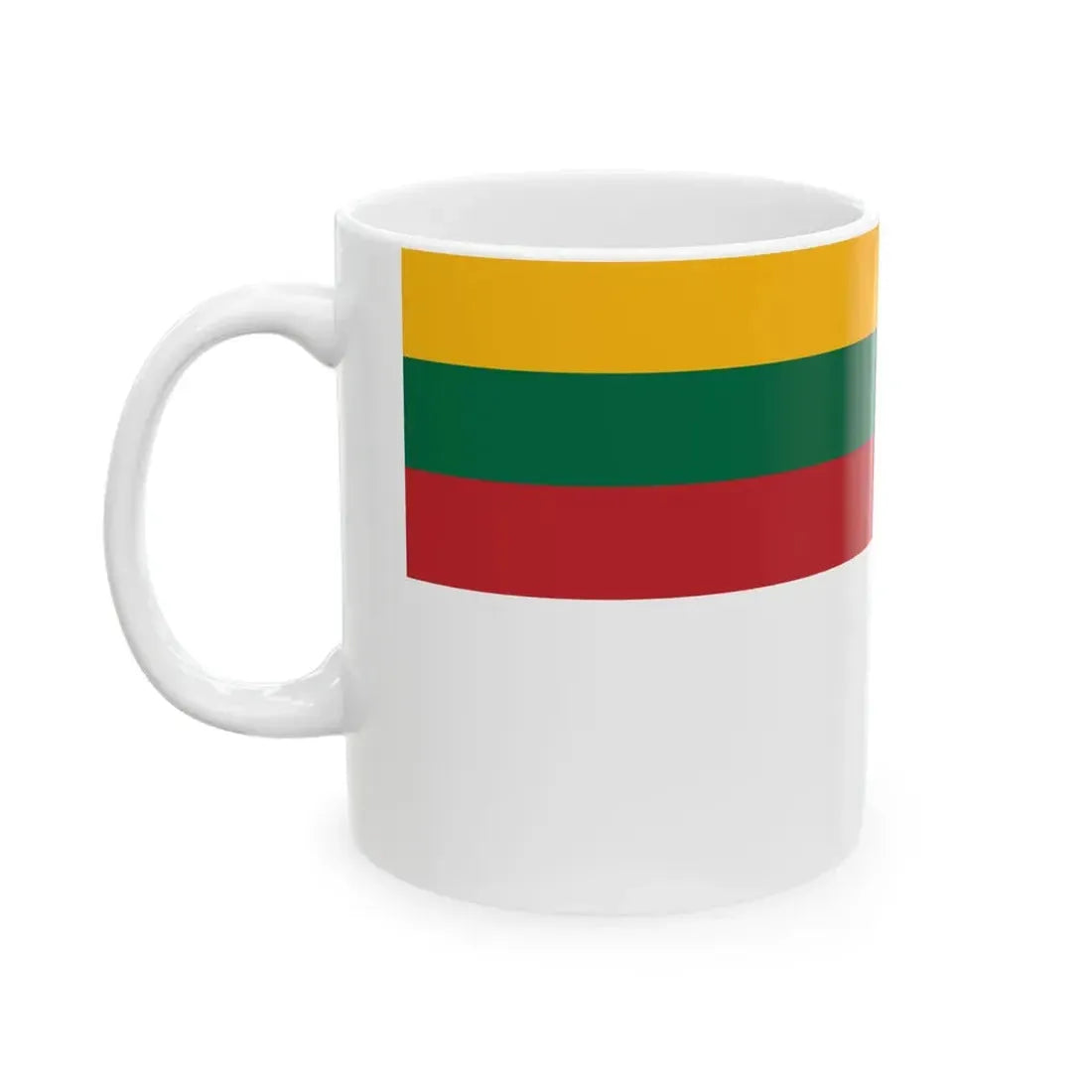 Flag of Lithuania Naval commander 2 stars (Lithuania) White Coffee Mug - Go Mug Yourself