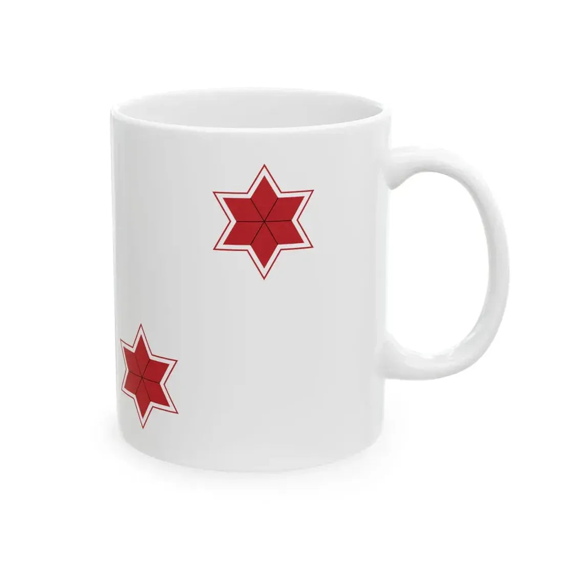Flag of Lithuania Naval commander 2 stars (Lithuania) White Coffee Mug - Go Mug Yourself