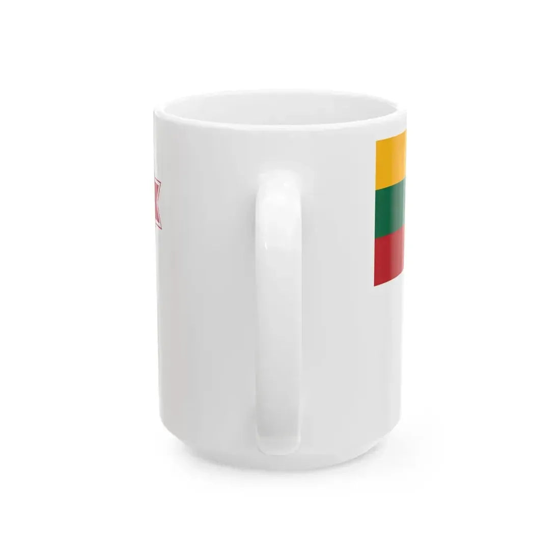 Flag of Lithuania Naval commander 2 stars (Lithuania) White Coffee Mug - Go Mug Yourself