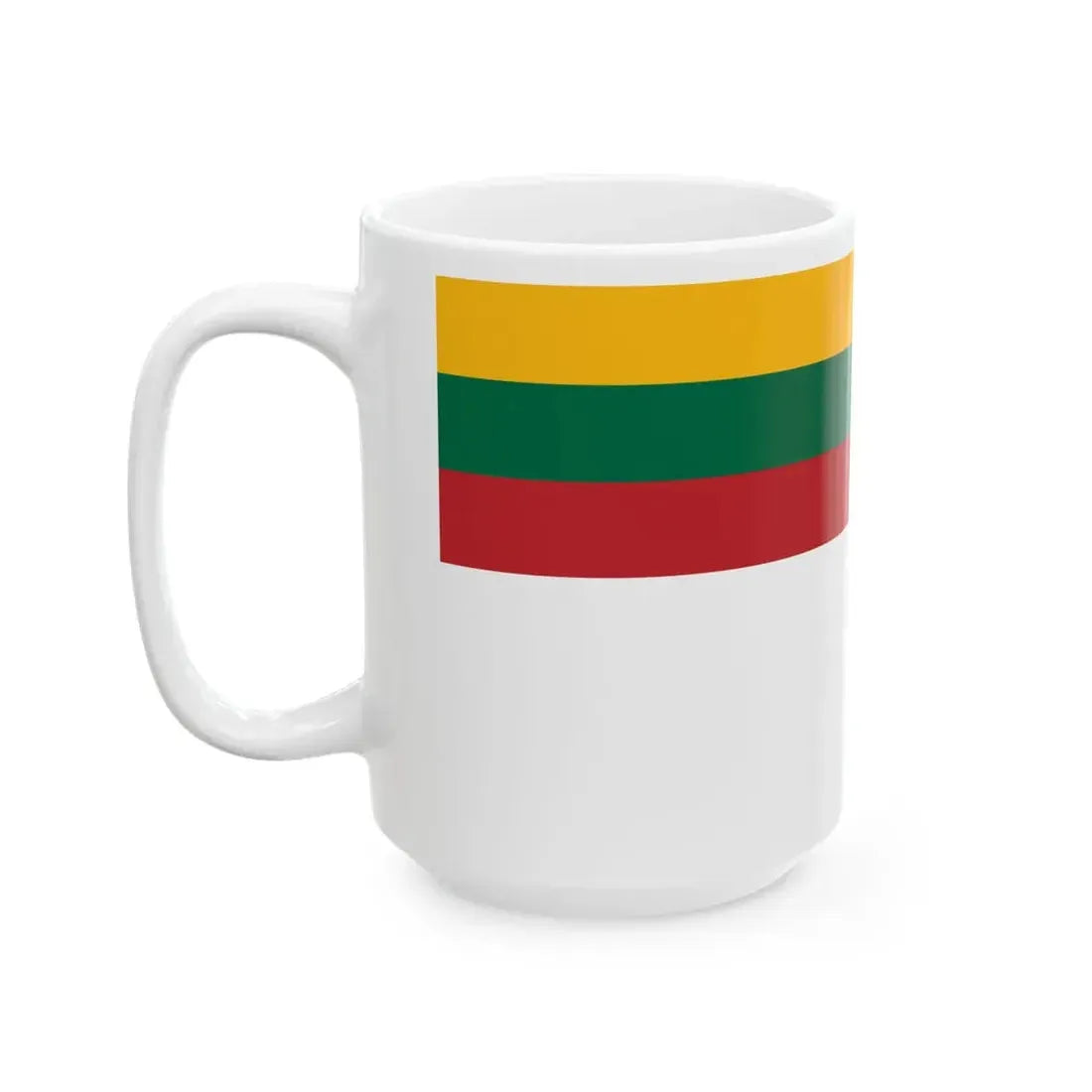 Flag of Lithuania Naval commander 2 stars (Lithuania) White Coffee Mug - Go Mug Yourself