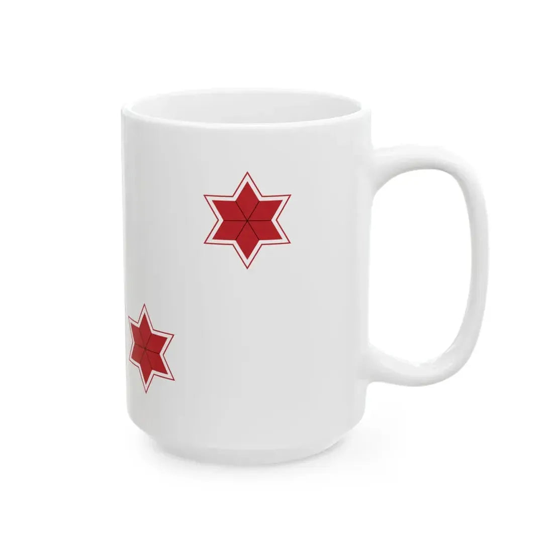 Flag of Lithuania Naval commander 2 stars (Lithuania) White Coffee Mug - Go Mug Yourself