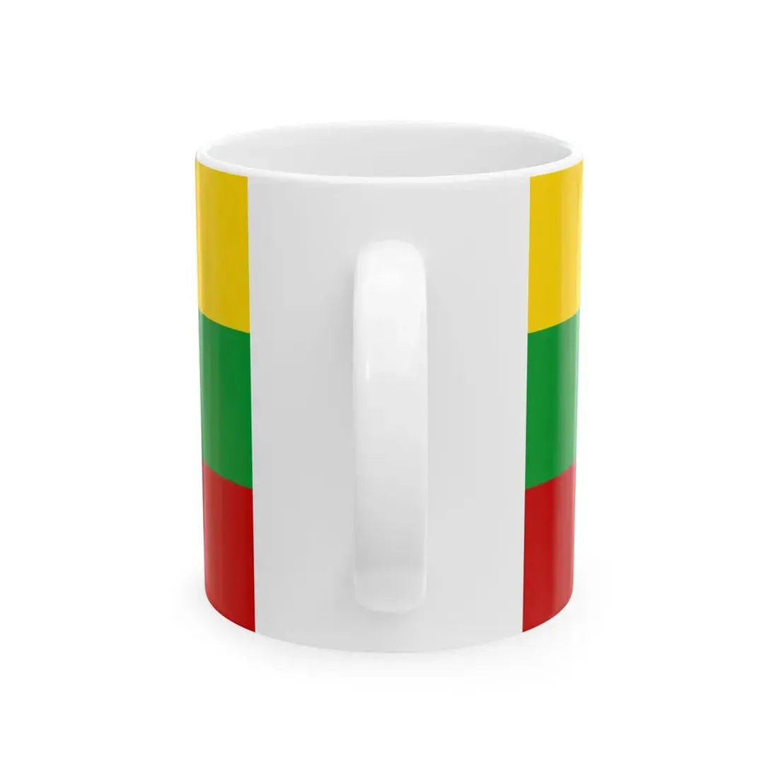 Flag of Lithuania Soviet colors (Lithuania) White Coffee Mug - Go Mug Yourself