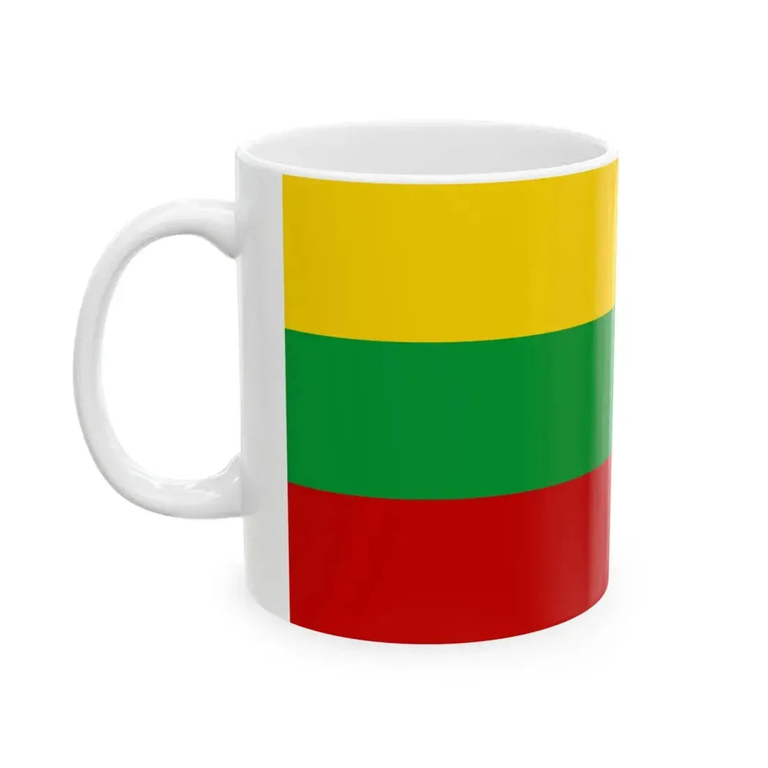 Flag of Lithuania Soviet colors (Lithuania) White Coffee Mug - Go Mug Yourself