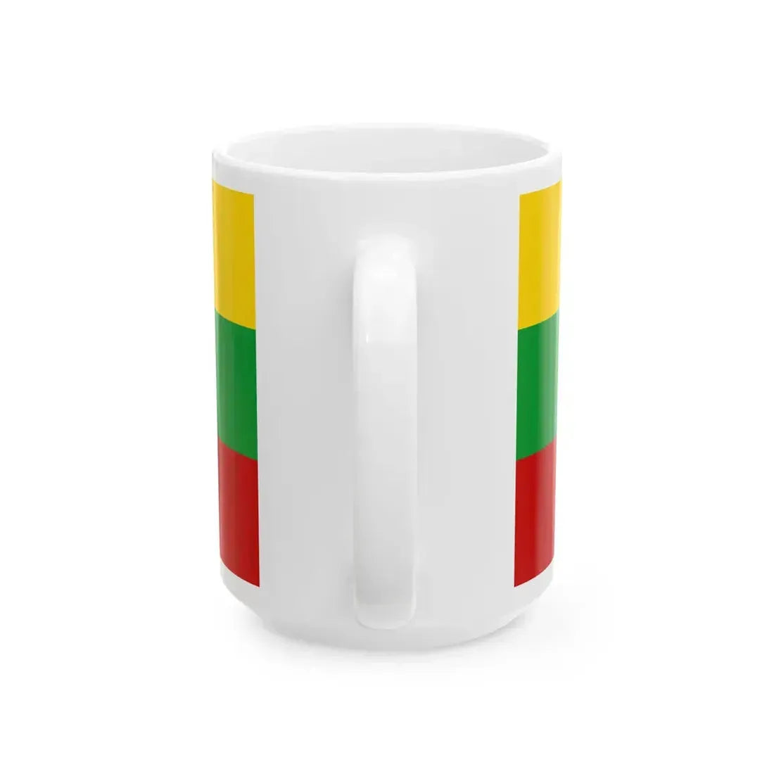 Flag of Lithuania Soviet colors (Lithuania) White Coffee Mug - Go Mug Yourself
