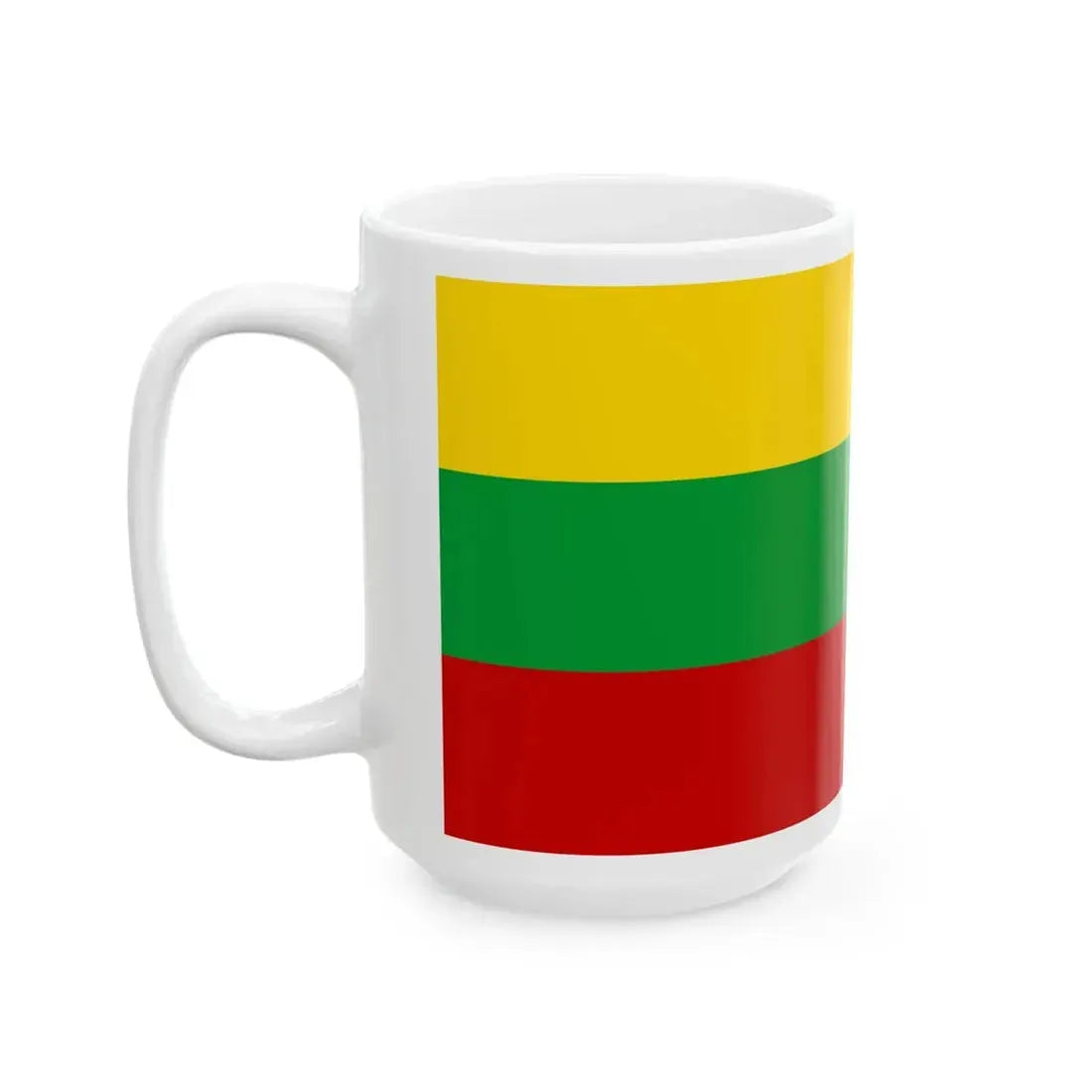 Flag of Lithuania Soviet colors (Lithuania) White Coffee Mug - Go Mug Yourself