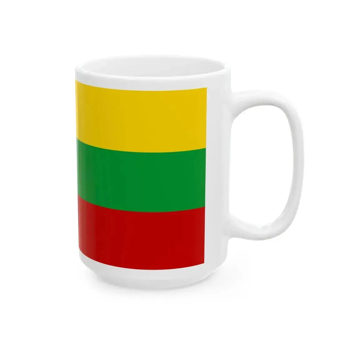 Flag of Lithuania Soviet colors (Lithuania) White Coffee Mug - Go Mug Yourself