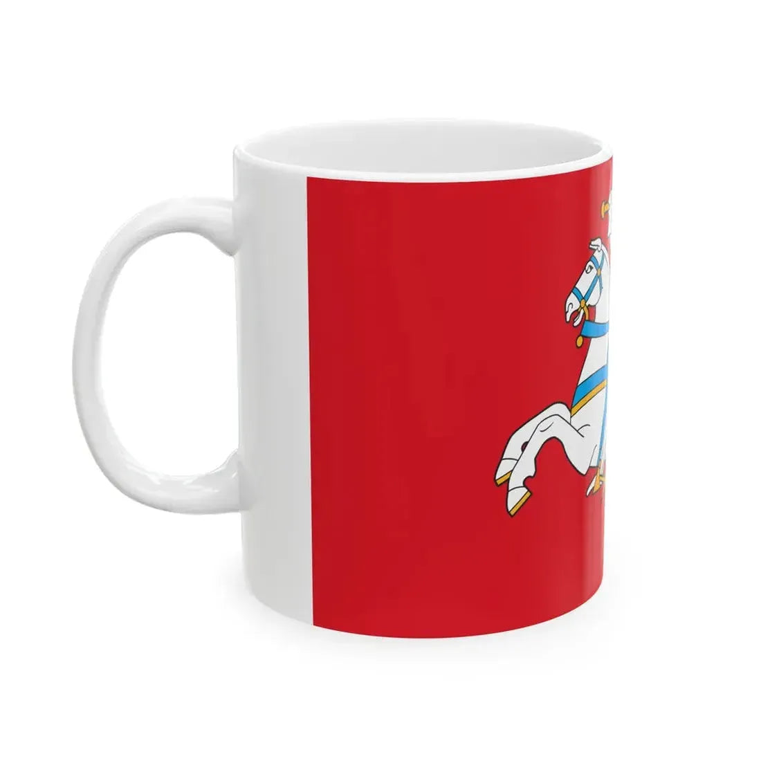 Flag of Lithuania state (Lithuania) White Coffee Mug - Go Mug Yourself