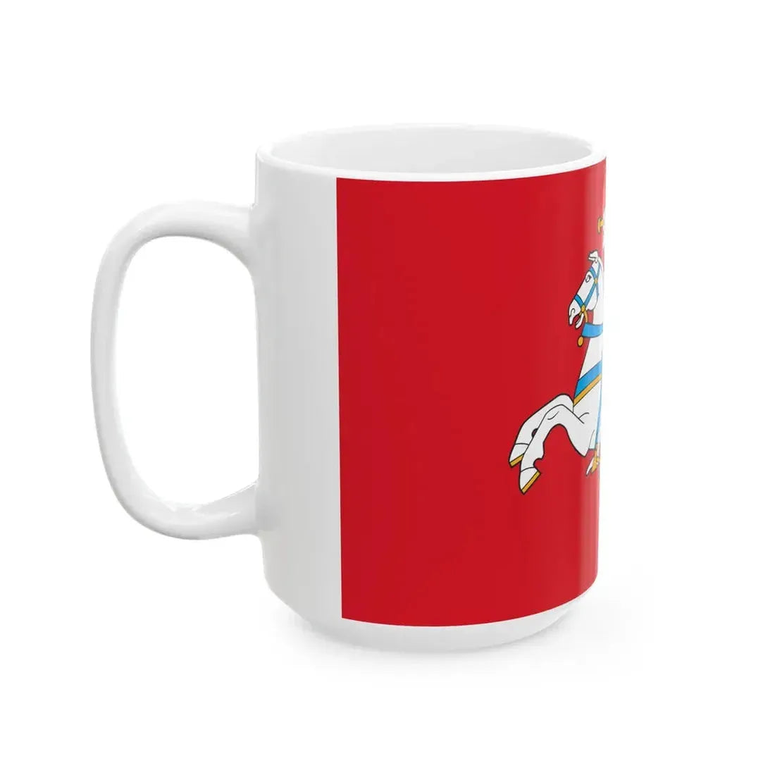 Flag of Lithuania state (Lithuania) White Coffee Mug - Go Mug Yourself
