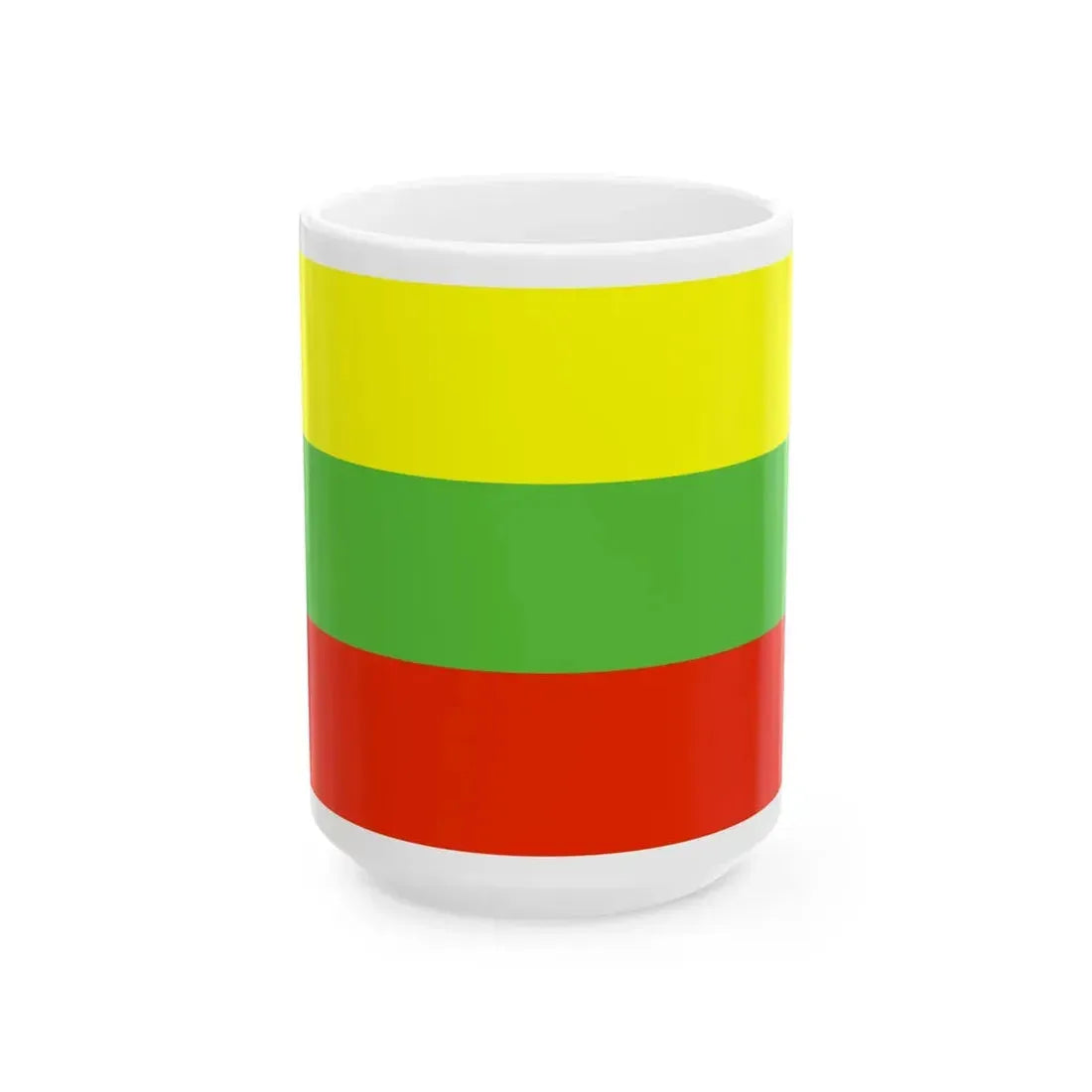 Flag of Lithuania WFB 2000 (Lithuania) White Coffee Mug 15oz - Go Mug Yourself
