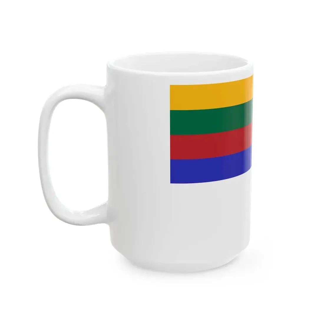 Flag of Lithuania yacht clubs until 1940 (Lithuania) White Coffee Mug - Go Mug Yourself