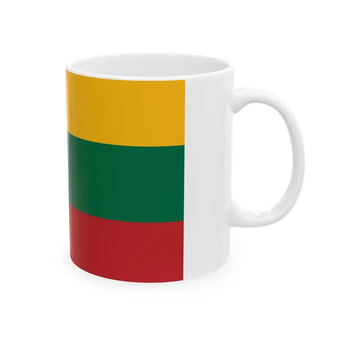 Flag of Lithuanian Sailing Union (Lithuania) White Coffee Mug - Go Mug Yourself