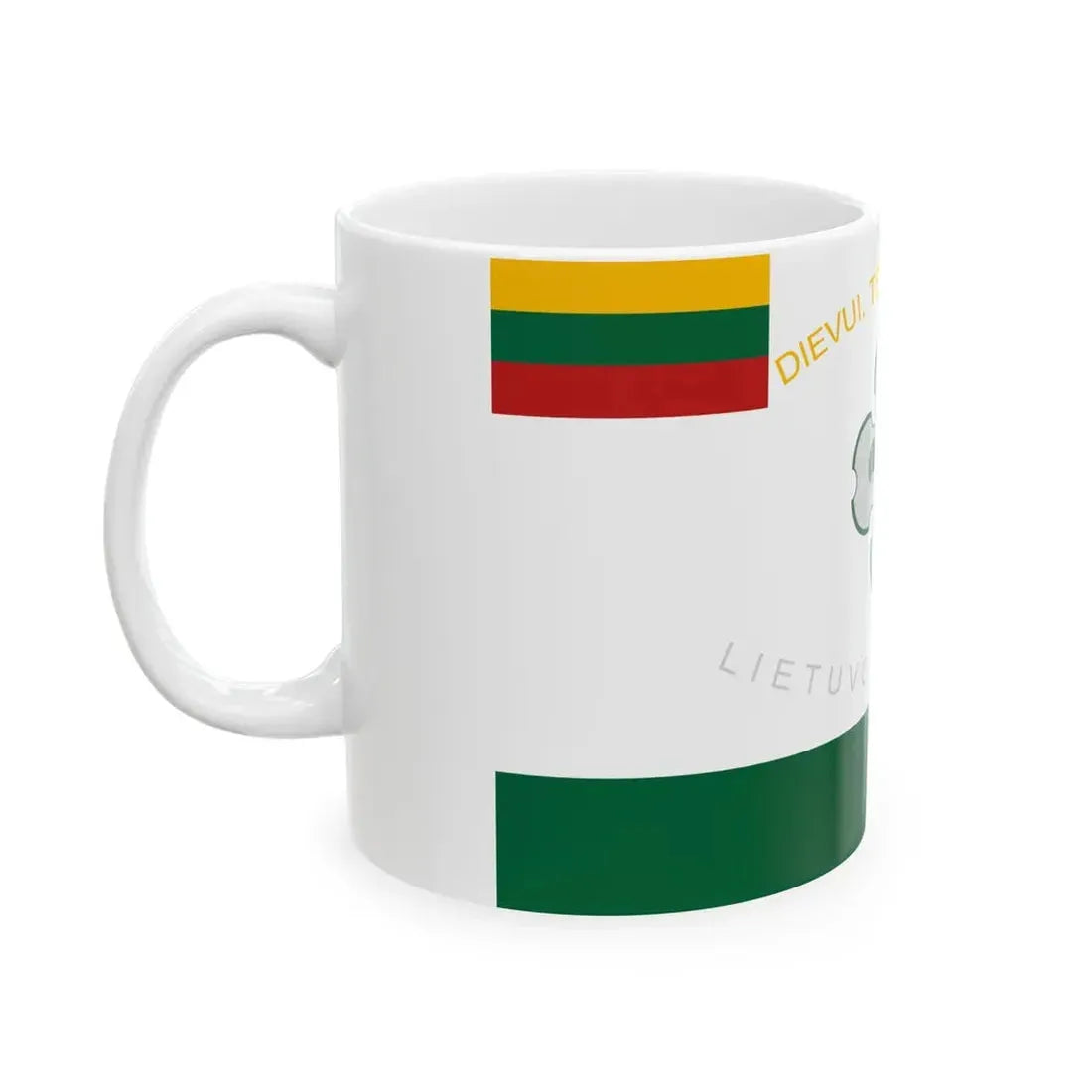 Flag of Lithuanian Scout (Lithuania) White Coffee Mug - Go Mug Yourself