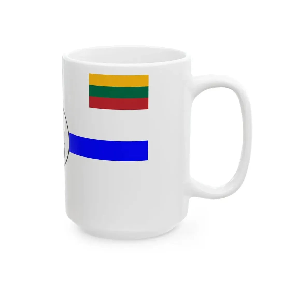 Flag of Lithuanian Sea Scout reverse (Lithuania) White Coffee Mug - Go Mug Yourself