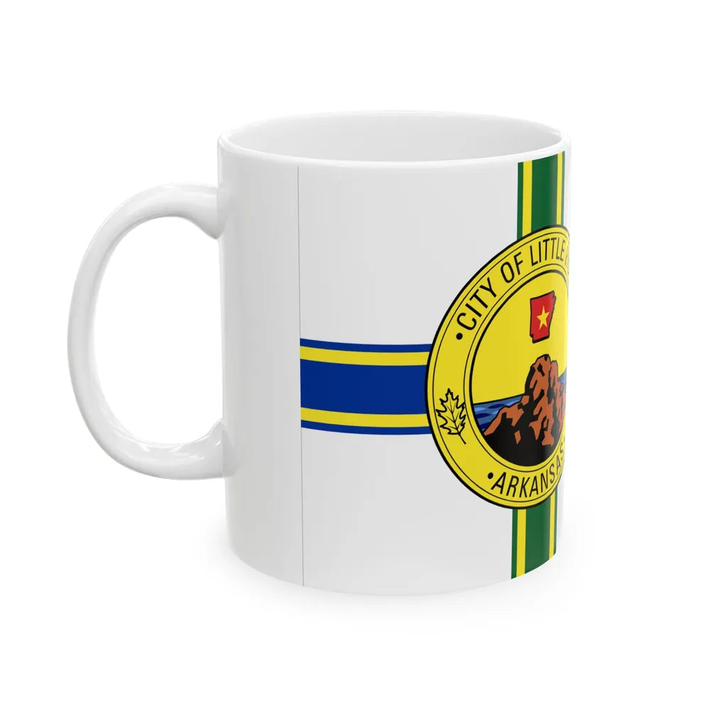 Flag of Little Rock Arkansas (United States) White Coffee Mug - Go Mug Yourself