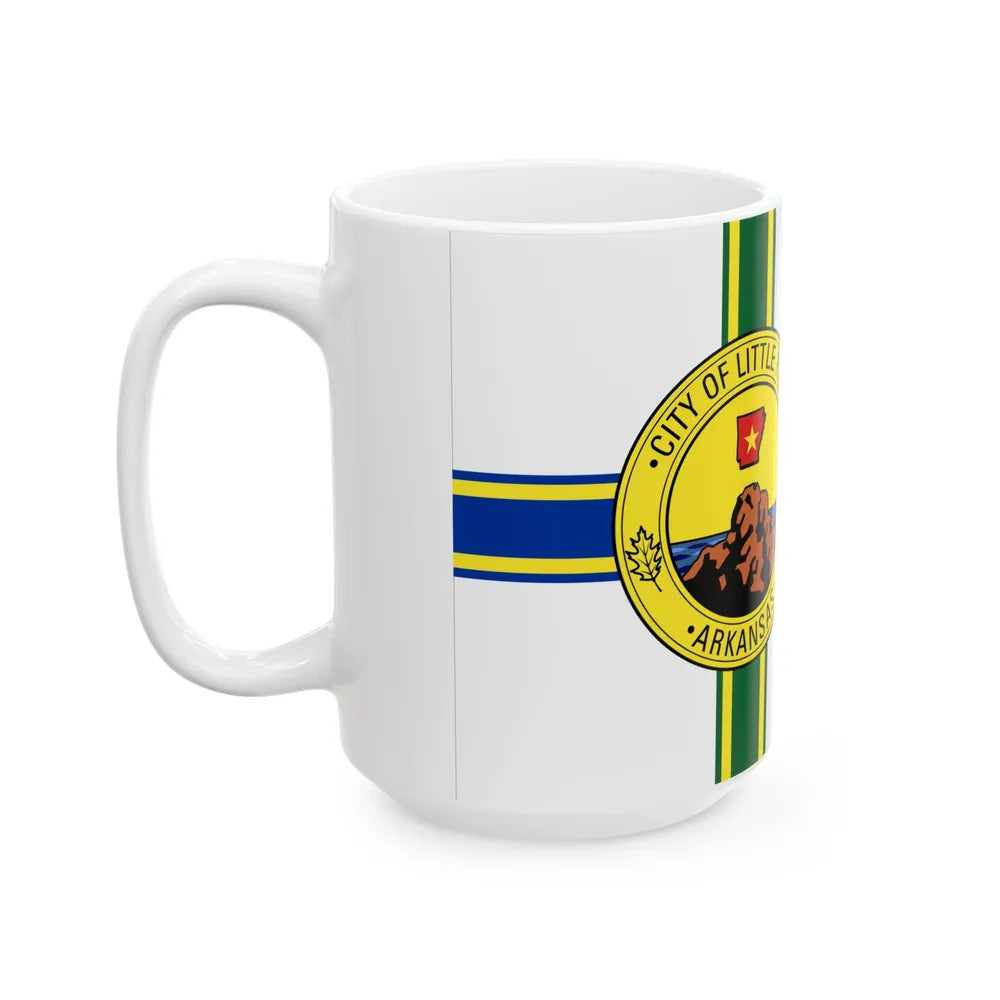 Flag of Little Rock Arkansas (United States) White Coffee Mug - Go Mug Yourself
