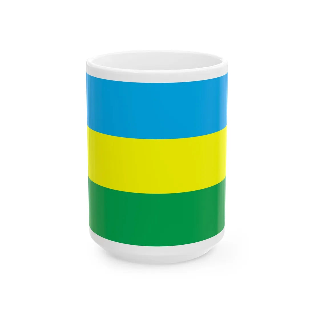 Flag of Liubeshiv raion (Ukraine) White Coffee Mug 15oz - Go Mug Yourself