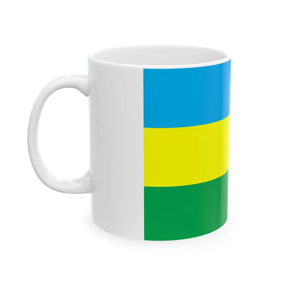 Flag of Liubeshiv raion (Ukraine) White Coffee Mug - Go Mug Yourself