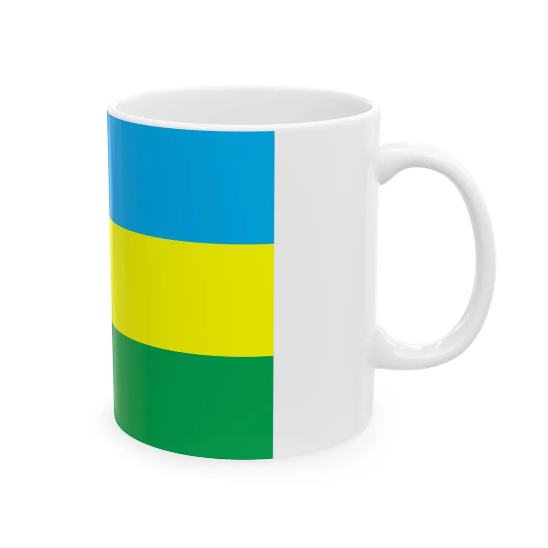 Flag of Liubeshiv raion (Ukraine) White Coffee Mug - Go Mug Yourself