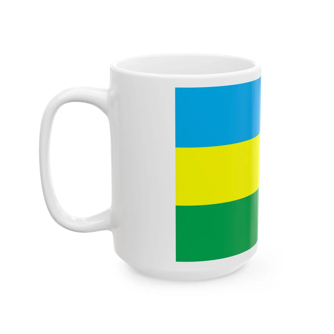 Flag of Liubeshiv raion (Ukraine) White Coffee Mug - Go Mug Yourself