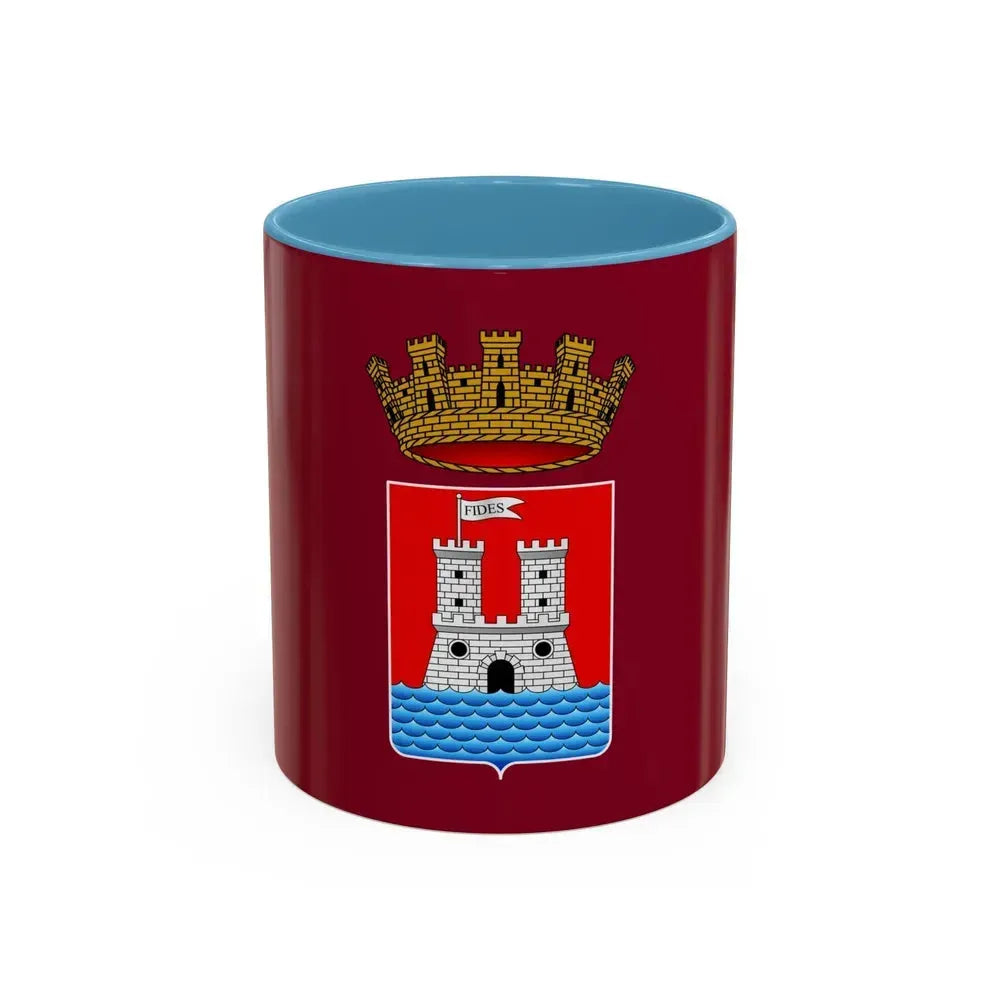 Flag of Livorno Italy - Accent Coffee Mug 11oz Light Blue - Go Mug Yourself