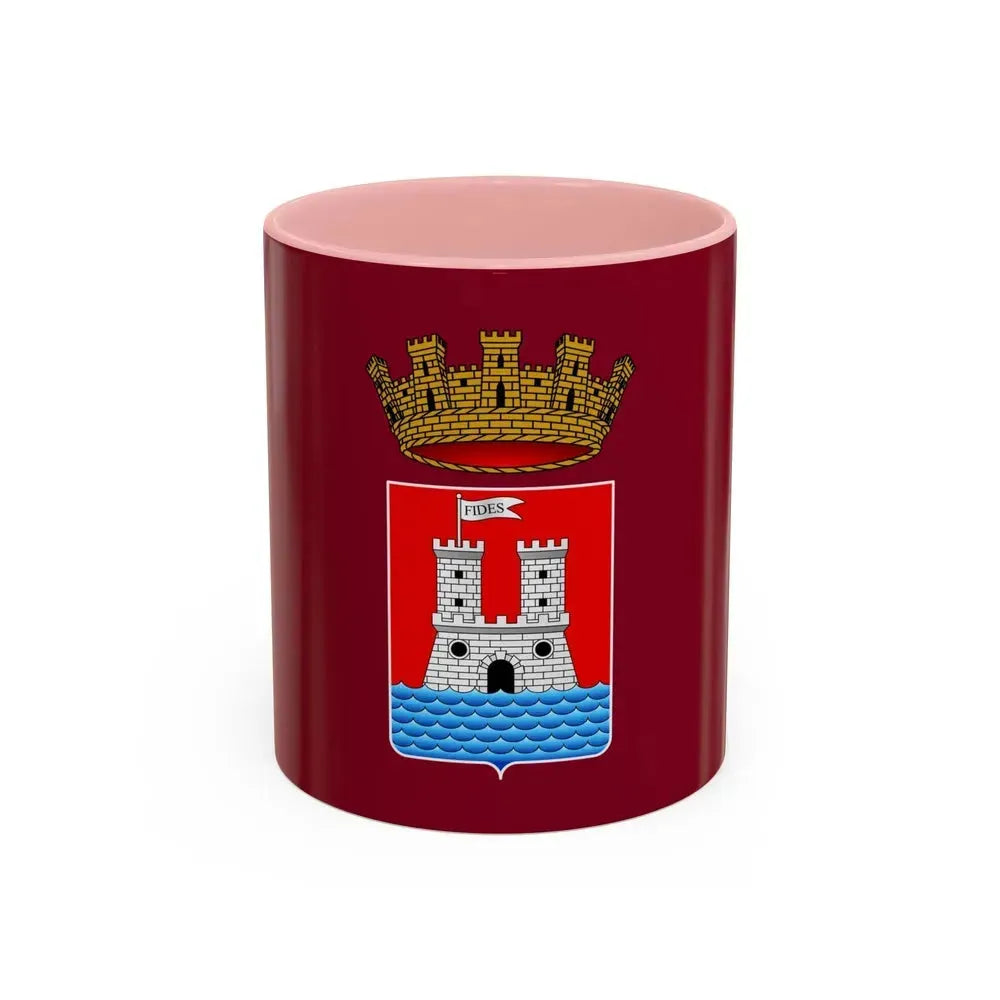 Flag of Livorno Italy - Accent Coffee Mug 11oz Pink - Go Mug Yourself