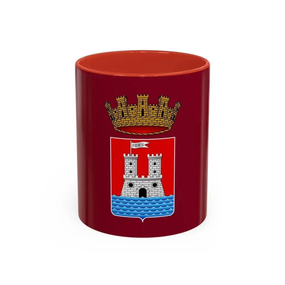 Flag of Livorno Italy - Accent Coffee Mug 11oz Red - Go Mug Yourself