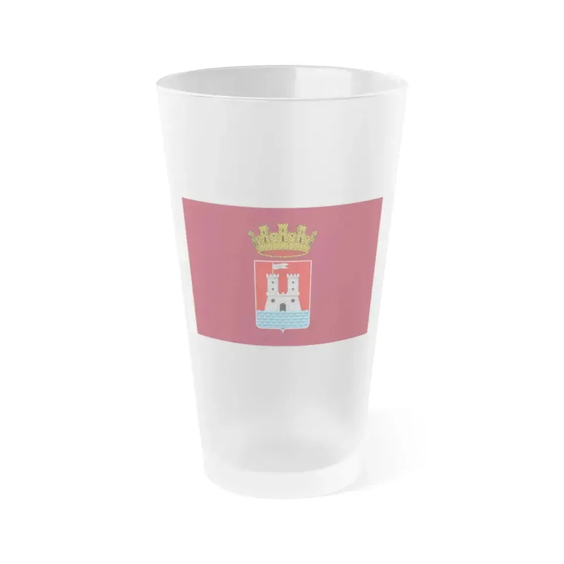 Flag of Livorno Italy - Frosted Pint Glass 16oz 16oz Frosted - Go Mug Yourself