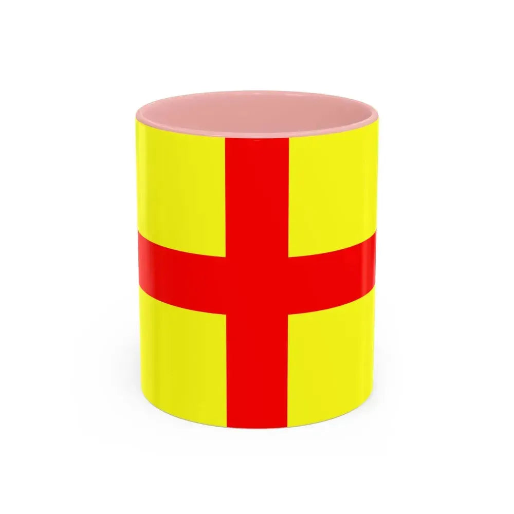 Flag of Lodi Italy - Accent Coffee Mug 11oz Pink - Go Mug Yourself