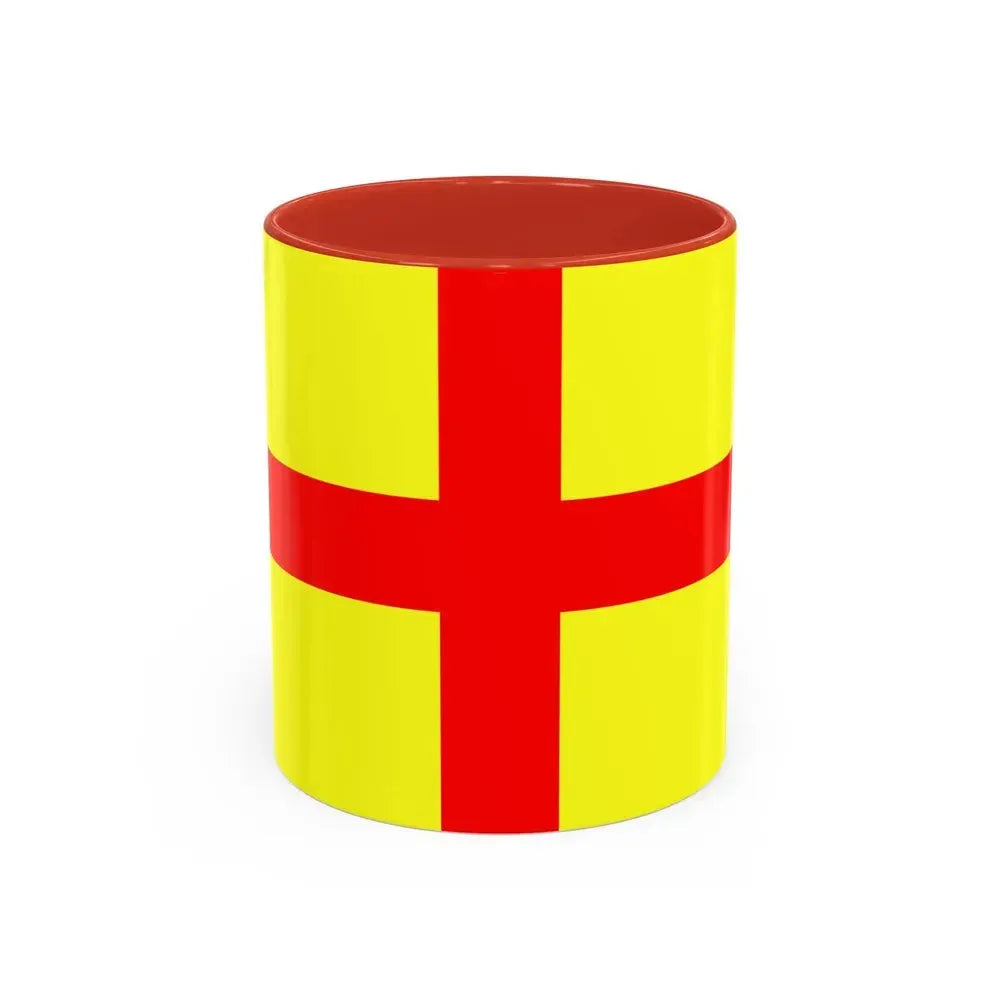Flag of Lodi Italy - Accent Coffee Mug 11oz Red - Go Mug Yourself