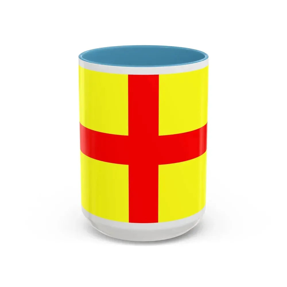 Flag of Lodi Italy - Accent Coffee Mug 15oz Light Blue - Go Mug Yourself