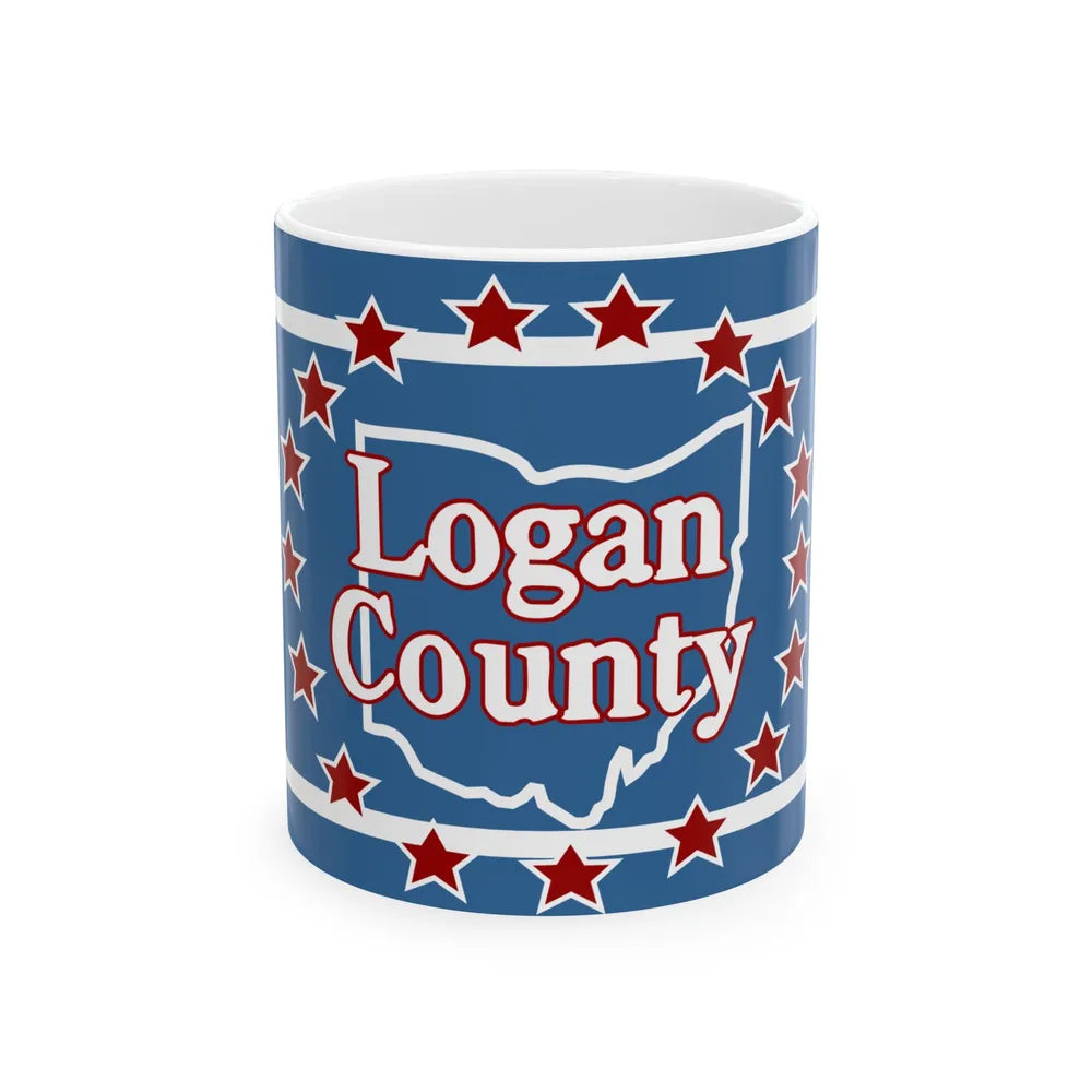 Flag of Logan County Ohio (United States) White Coffee Mug 11oz - Go Mug Yourself