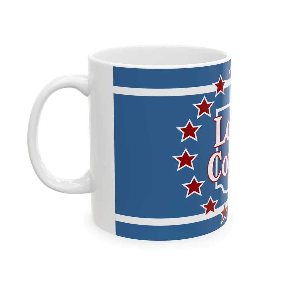 Flag of Logan County Ohio (United States) White Coffee Mug - Go Mug Yourself